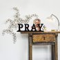 Rustic Wood Pray Sign for Home Decor, Decorative Wooden Cutout Word Decor Freest