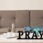 Rustic Wood Pray Sign for Home Decor, Decorative Wooden Cutout Word Decor Freest