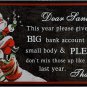 Low Profile Door Mat Winter Holiday Xmas Decor Christmas Doormat Dear Santa Mats