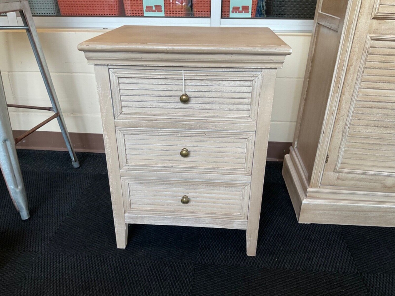 Berriman 26'' Tall 3 - Drawer Accent Chest nightstand beige cabinet home decor
