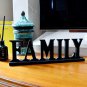 Wooden FAMILY Words Decorative Sign Free Standing Table Top Decoration, Cutout W
