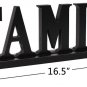 Wooden FAMILY Words Decorative Sign Free Standing Table Top Decoration, Cutout W