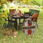 Rustic Pumpkin Garden Stake Metal Welcome Sign Fall Decor, Decorative Yard Décor