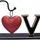 Wood Love Sign Decorative Cut Out Rustic Freestanding Block Letter valentine’s