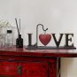 Wood Love Sign Decorative Cut Out Rustic Freestanding Block Letter valentine&acirc;��s