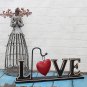 Wood Love Sign Decorative Cut Out Rustic Freestanding Block Letter valentine&acirc;��s