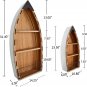 Wooden Boat Decor Hanging Wood Boat Decoration for Wall Rustic Nautical Standing