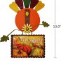 Thanksgiving Metal Turkey Hanging Door Sign Wall Decor Turkey Welcome Fall Sign