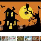 Halloween Doormat Non Slip Front Door Mat, Easy to Clean Low Profile Mat for Ent