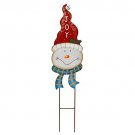Christmas Snowman Garden Stake Decor Joy Decoration, Outdoor Metal Yard Sign Law