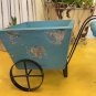 Wooden Planter Set of 2 Decorative Plant Pot Holder with Wheels Flower Pots Cont