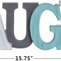 Wooden Laugh Sign Decor Aqua Hanging Block Letters Sign Free Standing Wooden Let