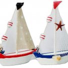 Mini Boat Figurine Boat Model Tabletop Centrepiece Decoration Set of 4 Nautical Mini Boat Figurine Boat Model Tabletop Centrepiece Decoration Set of 4 Nautical