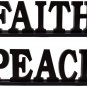 Wood Peace Faith Tabletop Letters Sign Freestanding Wooden Cutout Decorations
