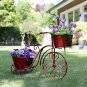 18.5x27.5x9.75" Tricycle Plant Stand Flower Pot Holder Terrace Nostalgic Bicycle
