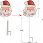 Christmas Santa Garden Stake Decor Hohoho Santa Decoration Metal Garden Sign 40&acirc;��