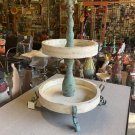 Metal Nostalgia Display Archaistic Double fruit Bowl decor vintage decoration Metal Nostalgia Display Archaistic Double fruit Bowl decor vintage decoration