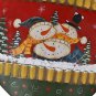 Metal Snowman Garden Stake Christmas Sign Yard Stake Round Ornaments Outdoor Chr