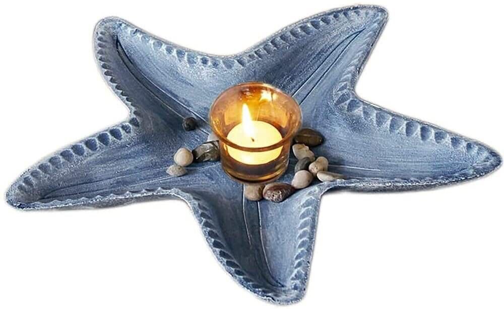 Resin Starfish Tray Decorative Centerpiece Bowl Coffee Table Mantle Decor for...