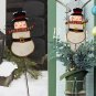 Outdoor Metal Yard Sign Lawn Stake LED Battery Operated Blinking Nose Christmas