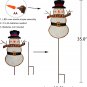 Outdoor Metal Yard Sign Lawn Stake LED Battery Operated Blinking Nose Christmas