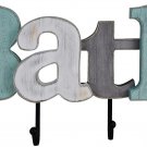 Multicolor Wooden Bath Word Sign Freestanding Block Letters Wall Mounted...