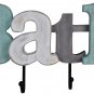 Multicolor Wooden Bath Word Sign Freestanding Block Letters Wall Mounted...
