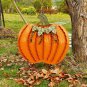 Pumpkin Garden Stake Metal Pumpkin Yard Sign Fall Decor 26InchH & 17InchH