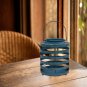 Rustic Metal Candle Lantern 7.75" High Vintage Decorative Hanging Candle Lantern