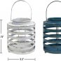 Rustic Metal Candle Lantern 7.75" High Vintage Decorative Hanging Candle Lantern