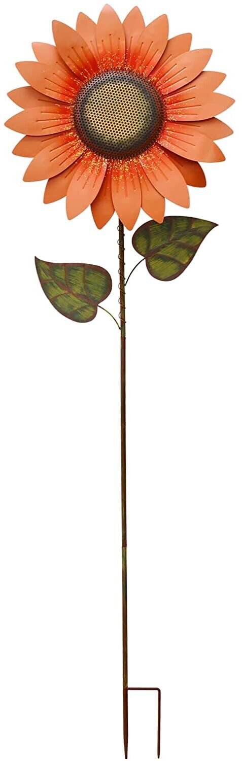 84.5" H Large Metal Sunflower Garden Decor Whimsical Yard Art Stakes Decorative