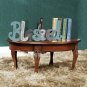 Wooden Letters Sign Decorative Shelf Table Hanging Ornament Rustic (blessed)