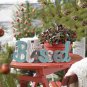 Wooden Letters Sign Decorative Shelf Table Hanging Ornament Rustic (blessed)