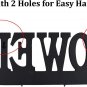 Black Wood Towel Hooks for Bathroom Decorative Cutout Word Sign Wall Decor