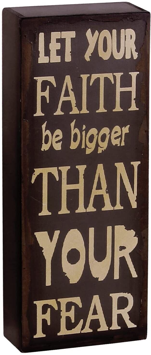 Rustic Box Sign Decor with Saying Wood Plaque Hanging Wall Art Sign 10x4x1.5"