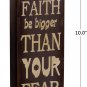 Rustic Box Sign Decor with Saying Wood Plaque Hanging Wall Art Sign 10x4x1.5"