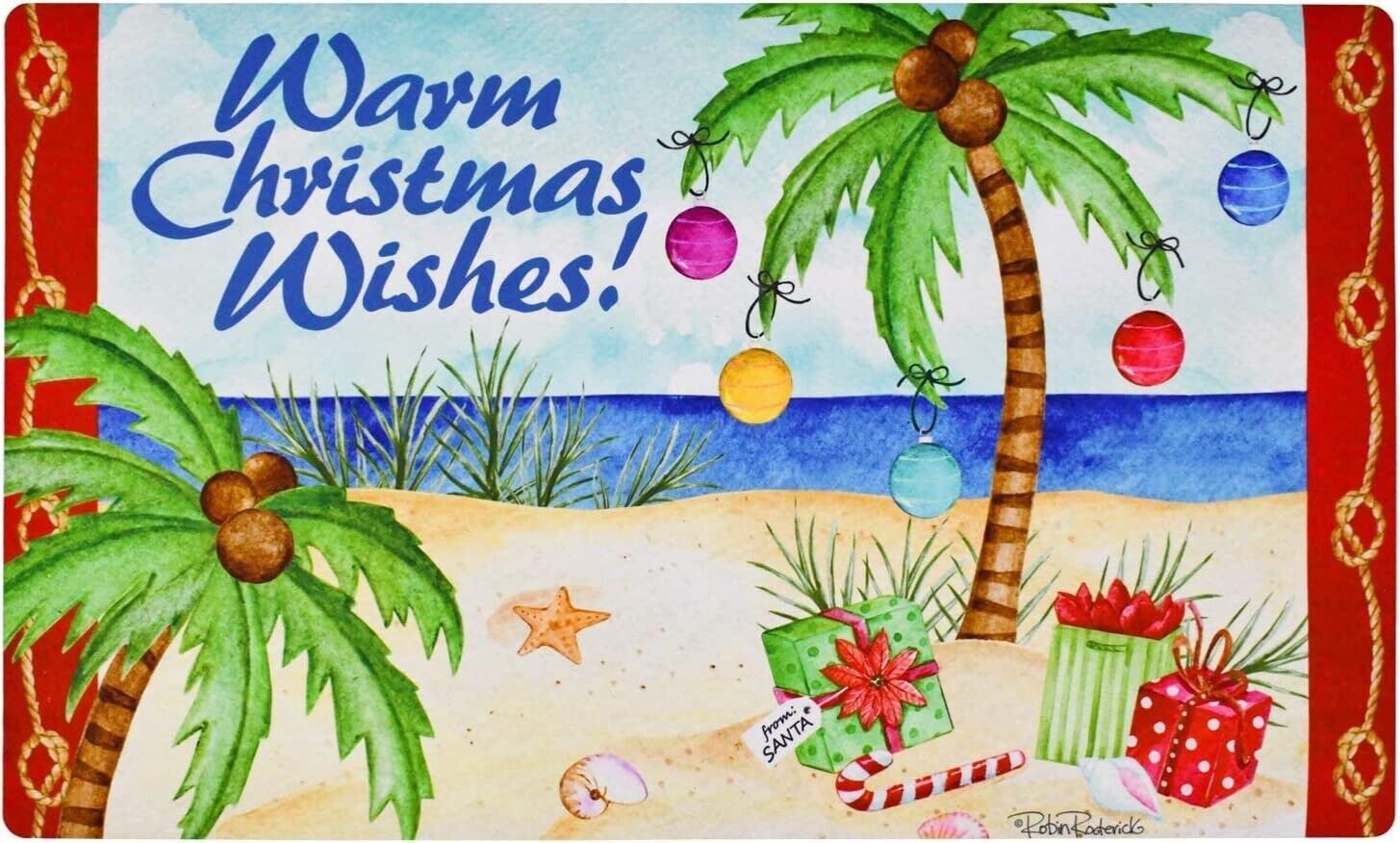 Christmas Door Mat Rubber Back Tropical Door Mats Entryway Doormat IndoorOutdoor