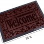 Rubber Welcome Doormat 16''x24'' Patio Rug Dirt Debris Mud Trapper Out Door Mat