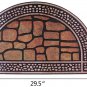 Half Round Front rubber Door Mat NonSlip Backing Absorbent Shoe Scraper Floormat