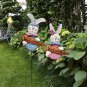 Easter Bunny Girl Stake Decorative Garden Stake Easter Bunny Welcome Stake Decor