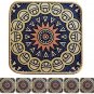 Colorful Boho Plant Pot Mat Set of 6 Absorbent Non Slip Plant Pot Pad for Table