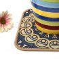 Colorful Boho Plant Pot Mat Set of 6 Absorbent Non Slip Plant Pot Pad for Table