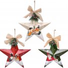 Christmas Ornaments 3D Star Barn Wall Decor Hand Painted 12”( White Red Green) Christmas Ornaments 3D Star Barn Wall Decor Hand Painted 12”( White Red Green)