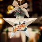 Christmas Ornaments 3D Star Barn Wall Decor Hand Painted 12&acirc;��( White Red Green)