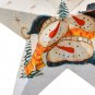 Christmas Ornaments 3D Star Barn Wall Decor Hand Painted 12&acirc;��( White Red Green)