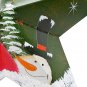 Christmas Ornaments 3D Star Barn Wall Decor Hand Painted 12&acirc;��( White Red Green)
