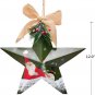 Christmas Ornaments 3D Star Barn Wall Decor Hand Painted 12&acirc;��( White Red Green)