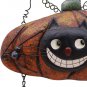 Vintage Halloween Party Supplies Metal Door Hanger Decorative Distressed Pumpkin