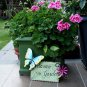 Metal Garden Welcome Sign with Butterfly Decor Set of 3, Outdoor Hanging Welcome