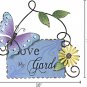 Metal Garden Welcome Sign with Butterfly Decor Set of 3, Outdoor Hanging Welcome